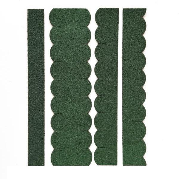 3 Sets Dachschindeln Biberschwanz (33 mm + 30 cm lang) grün--werky