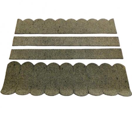 3 Set Dachschindeln Biberschwanz (65 mm + 415 mm lang) grau--werky