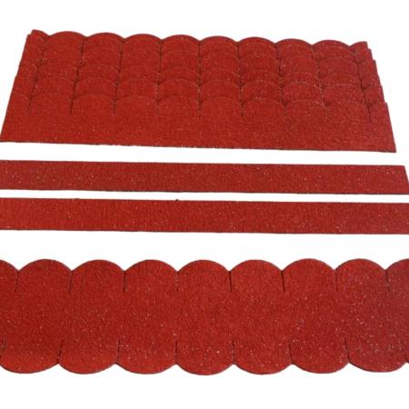 1 Set Dachschindeln Biberschwanz ( 65 mm + 415 mm lang) rot--werky