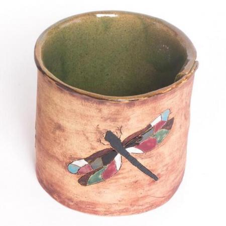 Übertopf bemalt Libelle-Manufaktur Martinshof-werky