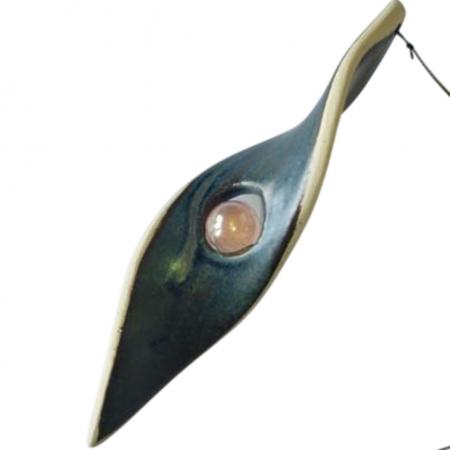 Windspiel Tonspirale mit Glasmurmel--werky