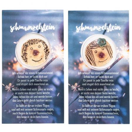 10 Stück Schmunzelstein mit Schmuck Party--werky