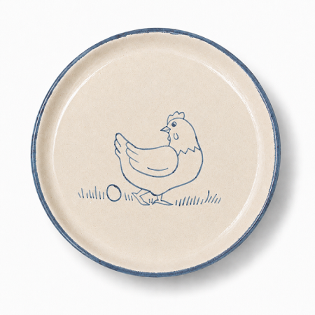 Kinderteller „Henne“ - handbemalt, Ø 20 cm--werky