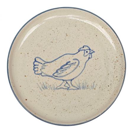 Kinderteller „Huhn“ - handbemalt, Ø 20 cm--werky