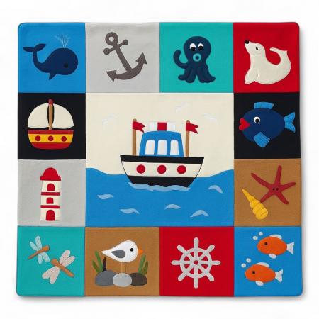 Patchwork-Kuscheldecke für Babys und Kleinkinder--werky