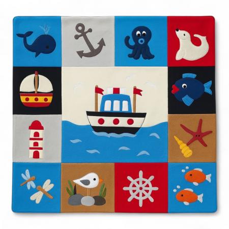 Patchwork-Kuscheldecke für Babys und Kleinkinder--werky
