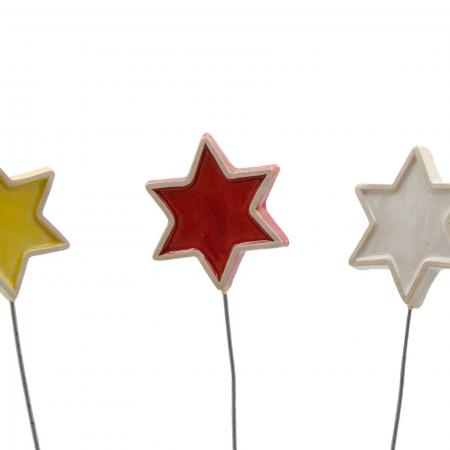 Blumenstecker Sterne, 3er Set--werky