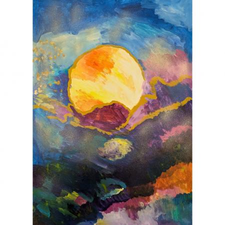 Acryl auf Papier, "Hoffnung" (2025), 84x59cm--werky