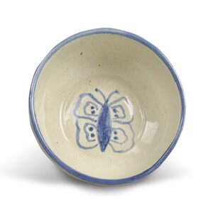 Kinderschale aus Keramik mit "Schmetterling" Motiv, handgemacht-Pommerscher Diakonieverein-werky