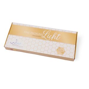Tafelkerzen - reine Bienenwachskerze ø 2 cm x 20 cm - Natur - 5 Stück/Packung--werky
