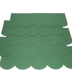 Biberschwanzschindeln grün (100 mm) - 2 Set--werky