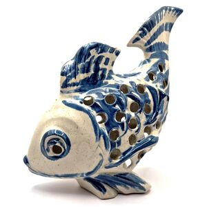 Teelicht-Leuchterfisch aus Keramik-Pommerscher Diakonieverein-werky
