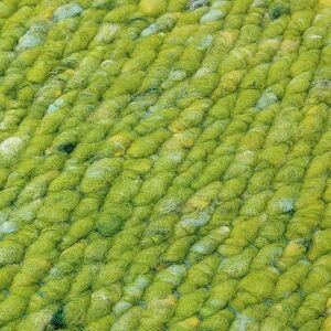 Sitzkissen aus Wolle und Jute, handgewebt - Apfelgrün-Goldbach Werkstatt-werky