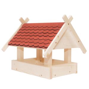 Vogelhaus mit kleinen Dachschindeln Rot--werky