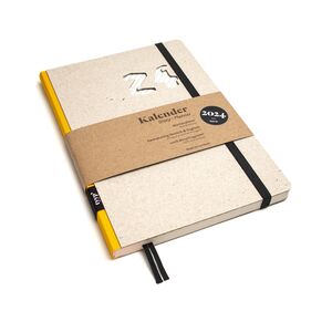 Nachhaltiger Taschenkalender 2024 aus 100 % Recyclingpapier „Design Kalender“ Craft--werky
