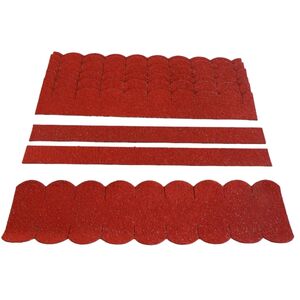 1 Set Dachschindeln Biberschwanz ( 65 mm + 415 mm lang) rot--werky