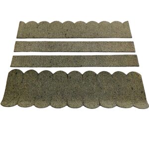 3 Set Dachschindeln Biberschwanz (65 mm + 415 mm lang) grau--werky