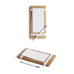 Notizblockhalter Milch, Butter, Eier mit Silikonband weiß-side by side-werky