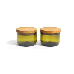 Salz & Kräuterdosen 2er Set Glas grün-side by side-werky