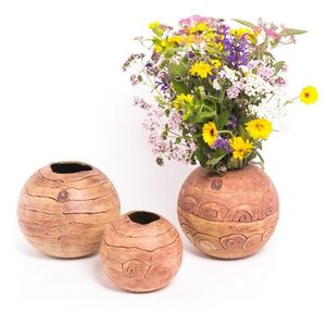 Vase "Blumenkugel" Welle (18,00 cm)-Manufaktur Martinshof-werky