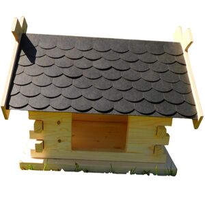 Vogelhaus (groß), Biberschwanz dunkelgrau unbesandet--werky
