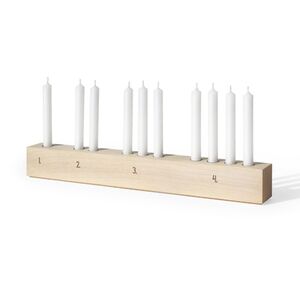 Adventsleuchter Countdown Eiche-side by side-werky