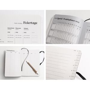 Taschenkalender 2025 „Design Kalender“ - Schwarz-tyyp-werky