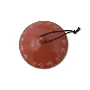 Meisenknödeldach aus Keramik mit Spiralmuster (rot)--werky