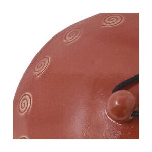 Meisenknödeldach aus Keramik mit Spiralmuster (rot)--werky