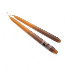 2x handgezogene Kerze - mehrfarbig (mittel)--werky