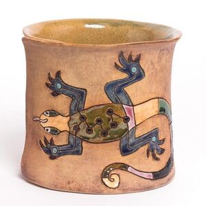 Übertopf bemalt Gecko-Manufaktur Martinshof-werky