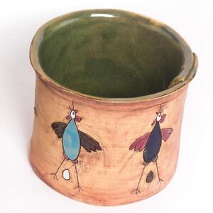 Übertopf bemalt Huhn-Manufaktur Martinshof-werky