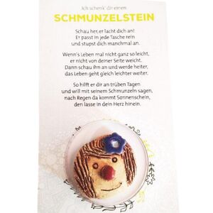1 Stück Schmunzelstein mit Schmuck Geburtstag--werky