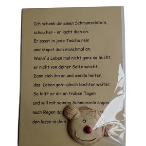 10 Stück Schmunzelstein mit Zopf--werky