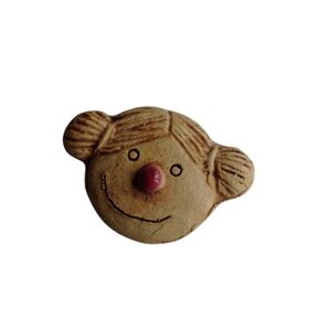 10 Stück Schmunzelstein mit Zopf--werky