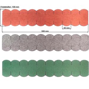 1 Set Dachschindeln Biberschwanz ( 65 mm + 415 mm lang) grün--werky