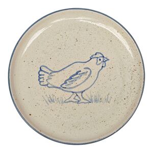 Kinderteller „Huhn“ - handbemalt, Ø 20 cm--werky