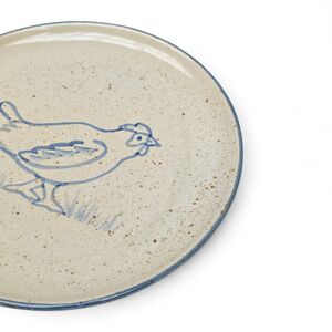 Kinderteller „Huhn“ - handbemalt, Ø 20 cm--werky