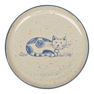 Kinderteller „Katze“ - handbemalt, Ø 20 cm--werky