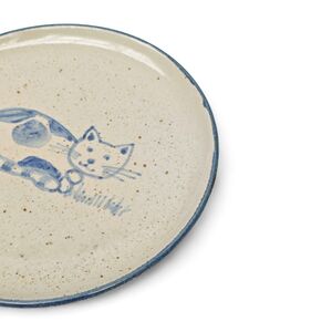 Kinderteller „Katze“ - handbemalt, Ø 20 cm--werky