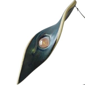 Windspiel Tonspirale mit Glasmurmel--werky