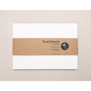 Notizbuch A5 Querformat „Blanko“ – Kreativ quer gedacht auf Recyclingpapier--werky