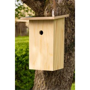 Zwitsch Nisthilfe und Vogelhaus - Blau- Kohlmeise, Kleiber, Halsband- Trauerschnäpper, Feld- Haussperling - modular erweiterbar--werky