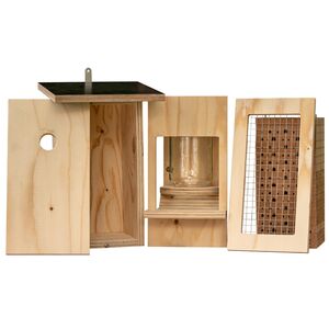 Zwitsch 3in1 - Modular einsetzbar zur jeweiligen Jahreszeit zum Vogelhaus, Futterstation oder Insektenhotel--werky