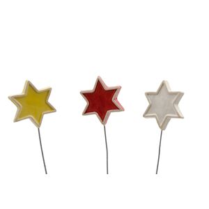 Blumenstecker Sterne, 3er Set--werky