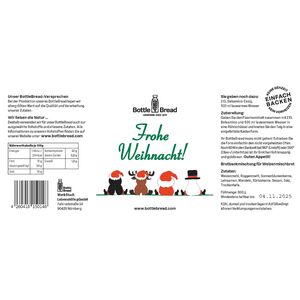BottleBread "Frohe Weihnacht" personalisierbar-Lebenshilfe Nürnberg-werky