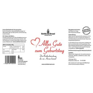 BottleBread "Alles Gute zum Geburtstag" personalisierbar-Lebenshilfe Nürnberg-werky
