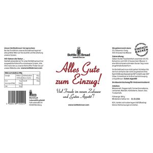 BottleBread " Alles Gute zum Einzug" personalisierbar-Lebenshilfe Nürnberg-werky