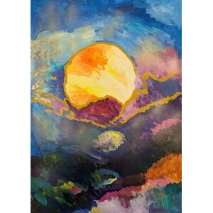 Acryl auf Papier, "Hoffnung" (2025), 84x59cm--werky