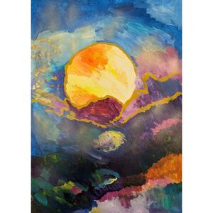 Acryl auf Papier, "Hoffnung" (2025), 84x59cm--werky